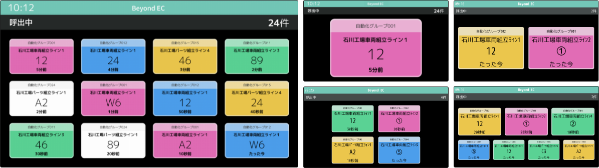 最大12件の呼び出し情報を表示